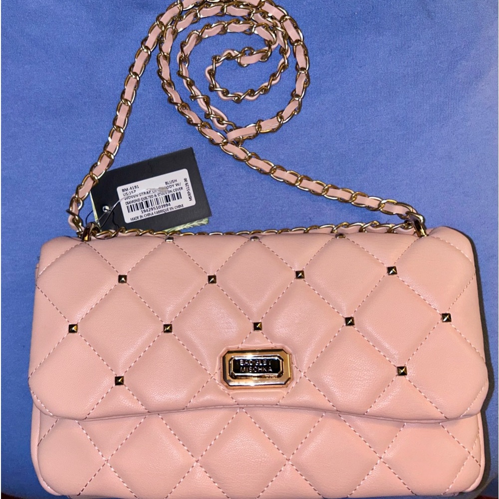 Quilted Pink Chain Shoulder Bag